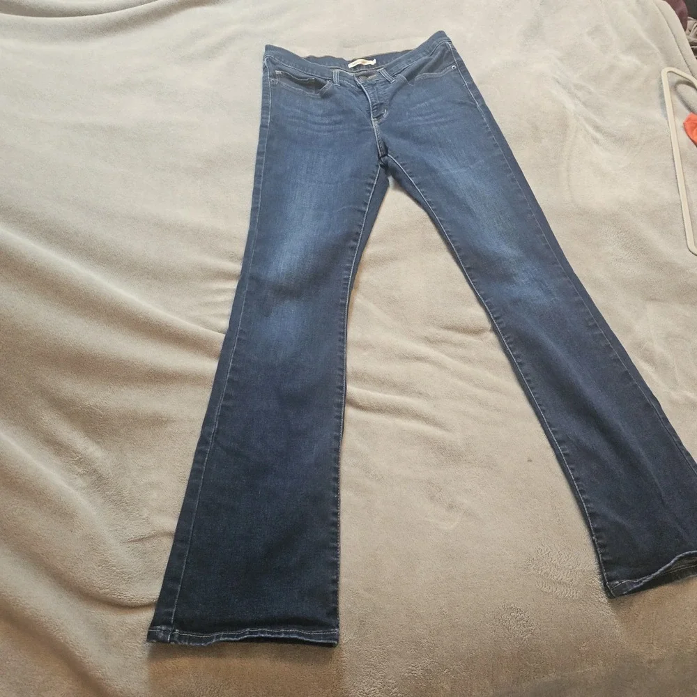 Levis 315 Shaping Boot Cut Women's Dark Wash Mid Rise Shaping Jeans - SZ 30 - Picture 3 of 10